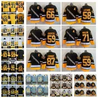 2021 Reverse Retro 87 Sidney Crosby Hockey Jerseys 71 Evgeni Malkin 59 Jake Guentzel 58 Kris Letang 66 Lemieux 21 22 Alternate Black