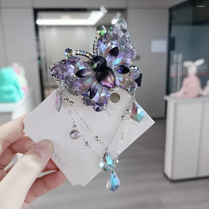 Hair Clips Butterfly Tassel With Duckbill Go Duck Clamp Head Tire Senior Sweet Feeling Female Hairpin Accessories