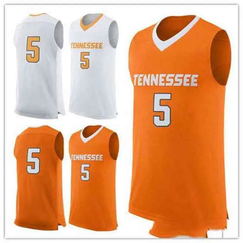 كرة السلة الجديدة XXS-6XL ترتدي متطوعين كلية مخصصة صنعت #5 Tennessee Man Women Youth Basketball Clobeys Size S-5XL أي رقم اسم