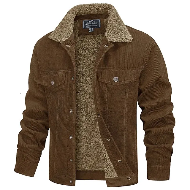 Mens corduroy top winter coat