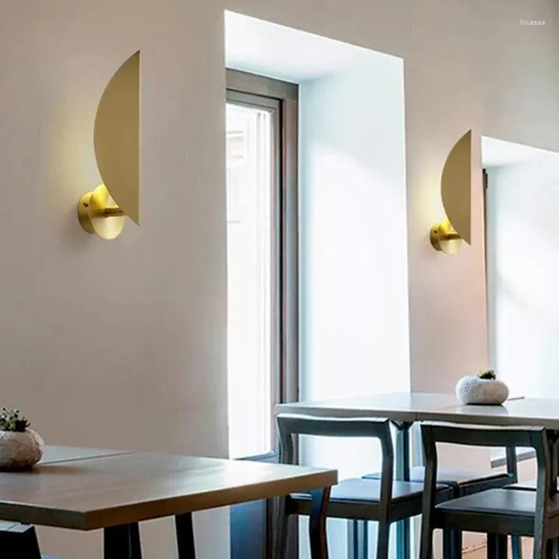 Lámpara de pared moderna LED nórdica aplique pasillo escaleras pasillo luz sala de estar mesita de noche restaurante accesorio de iluminación 6pa