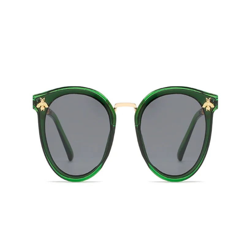 Designer óculos de sol verão polarizadas feminino luxo óculos de sol moda hexagonal abelha óculos de sol gafas lunette de soleil feminino com caixa