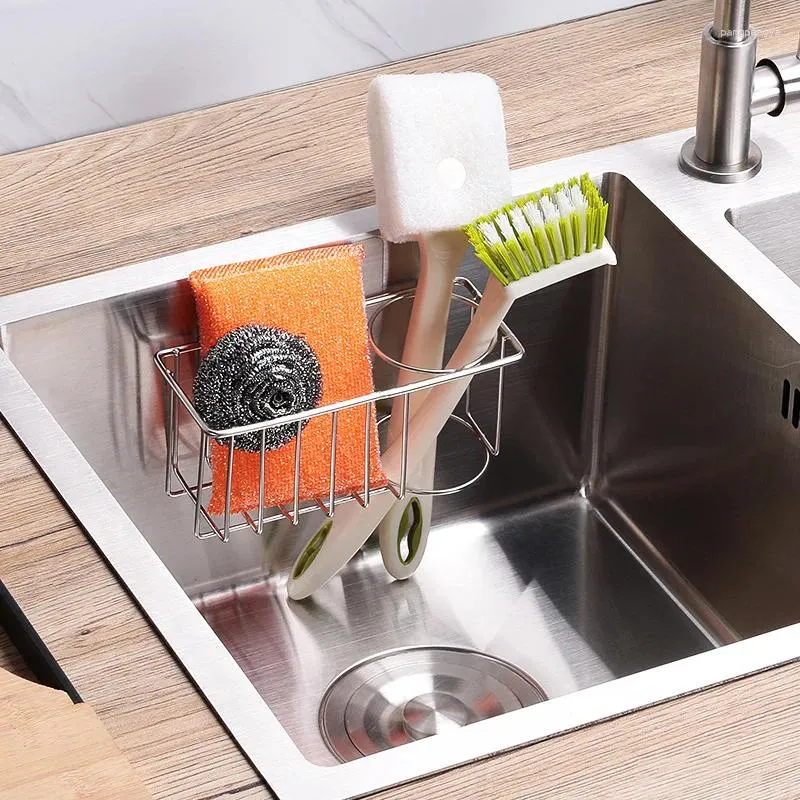 Kitchen Storage 1Pc Rack Sink Sponge Drain Dish Cloth Finishing Holder Brush Soap Organizer Accessories