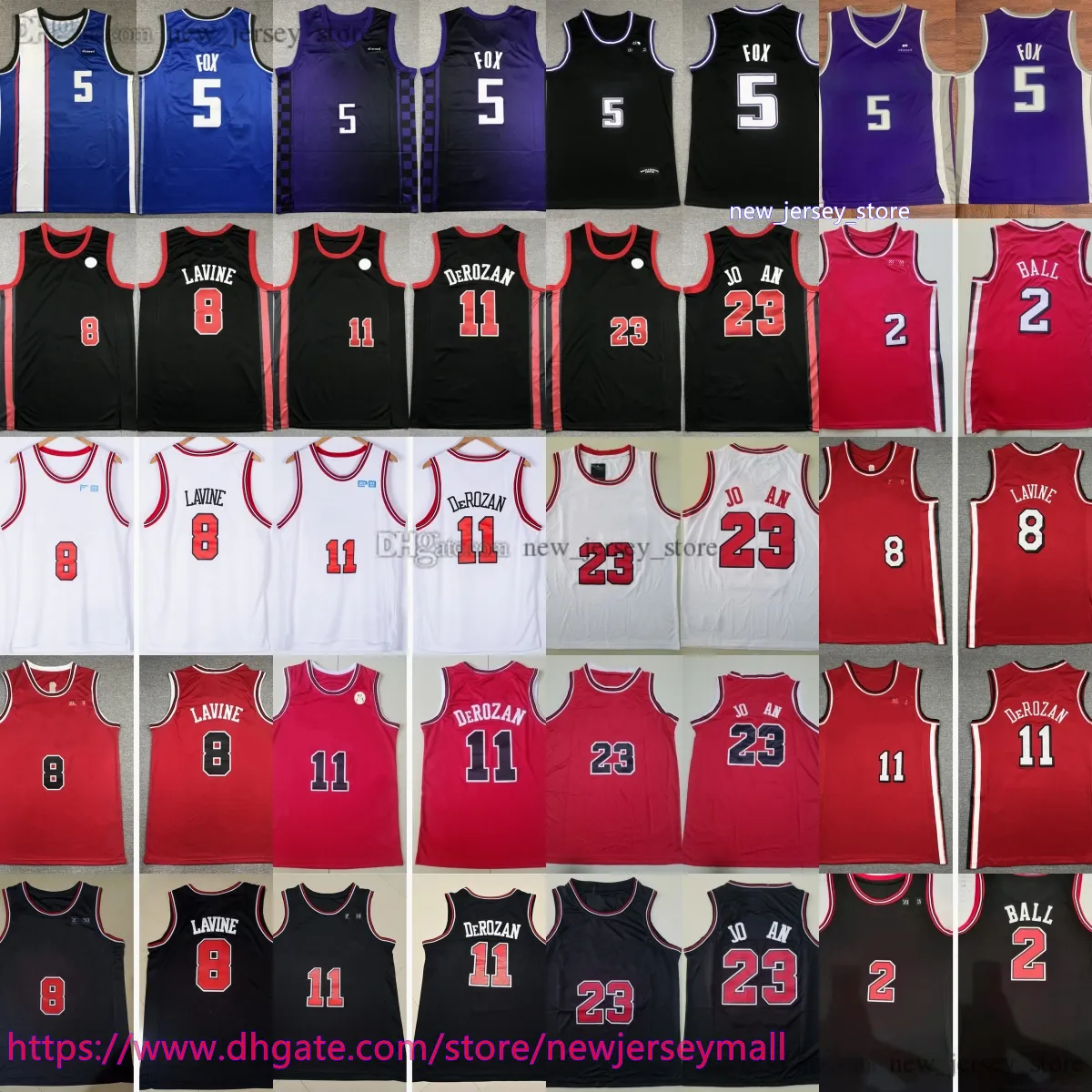 2023 24 New City Basketball 11 Demar DeRozan Jersey Stitch 8 Zach