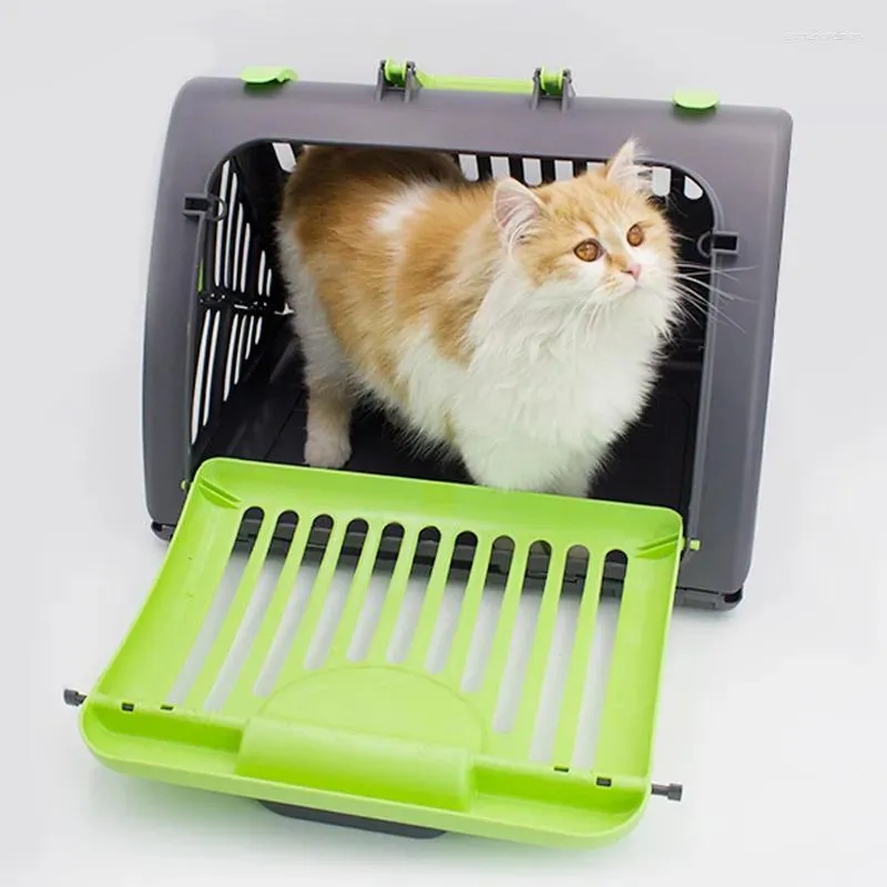 Cat Carriers Bag Cage Portable wychodzące samochodowe pudełko pudełka psa Składane zapasy dla zwierząt domowych
