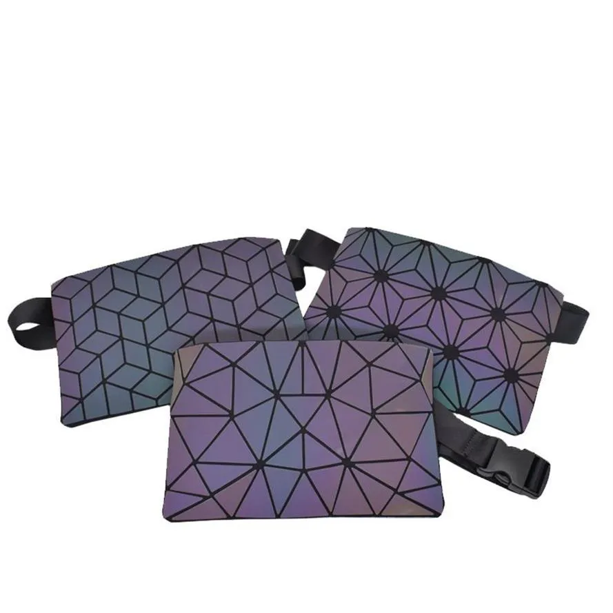 Luxurys Designers Bags 2021 Luminous Waistbag Geometric Waistbags Colorful One Shoulder Bag Color Changing Diamond Chestbag Versat237I