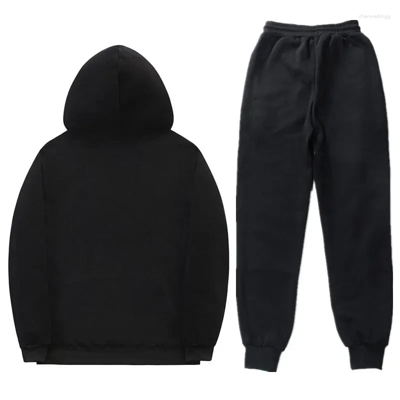 Men s Tracksuits Streetwear Hoodies Sets Chandal Hombre Invierno Hooded Sweatshirt Pants Sweat Capuche Homme Fashion Suit S XXXL