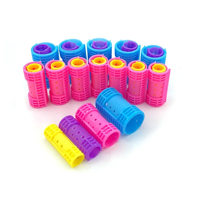 Haarrollers 28 stks/set 4 maten Opklikbare haarrollers Plastic haarkrulspelden Stoomkruller met zelfclips Pluizig haar Maker Kapper 1363 231202