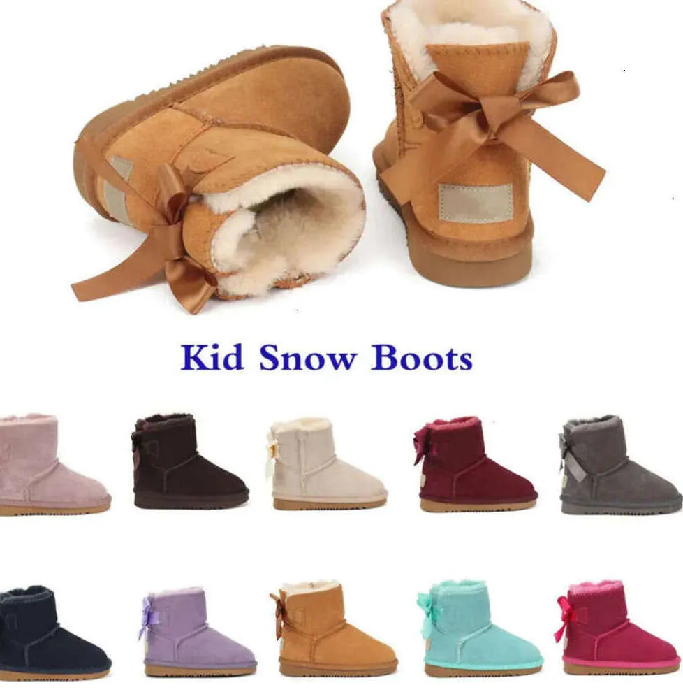 2024 Nuevas botas para niños Australia Bota de nieve Diseñador Zapatos para niños Invierno Clásico UGGsity Ultra Mini Botton Bebés Niñas Tobillo Botines Kid Fur Suede UG