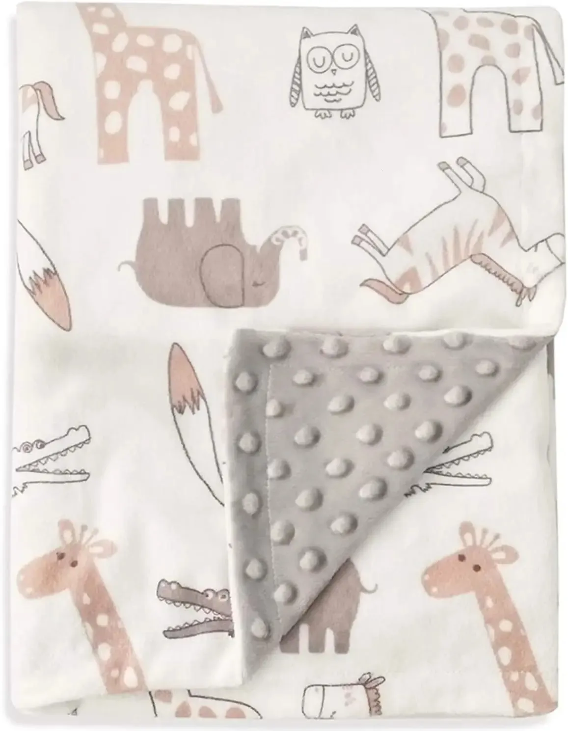 Filtar Swaddling Soft Doudou Filt för Born Baby Swaddle Cartoon Print Sarcher Fleece Artiklar Bäddar 231202