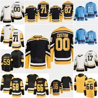 Man Woman Youth Reverse Retro Hockey''''59 Jake Guentzel Jersey 71 Evgeni Malkin 87 Sidney Crosby 17 Bryan Rust 66 Lemieux 16 Jason Zucker 58