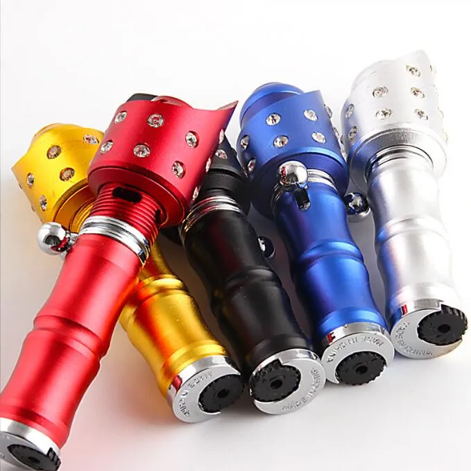 Latest Click N sneak a toke smoking Lighter metal pipe 5 Colors 3 Styles Incense Burner tobacco WindProof Torch Butane NO Gas Tool Accessories