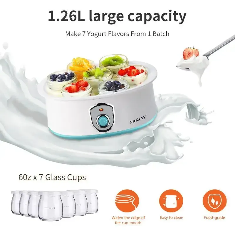 Yogurtera Automática Eléctrica De 1 Litro Maquina Yogurt