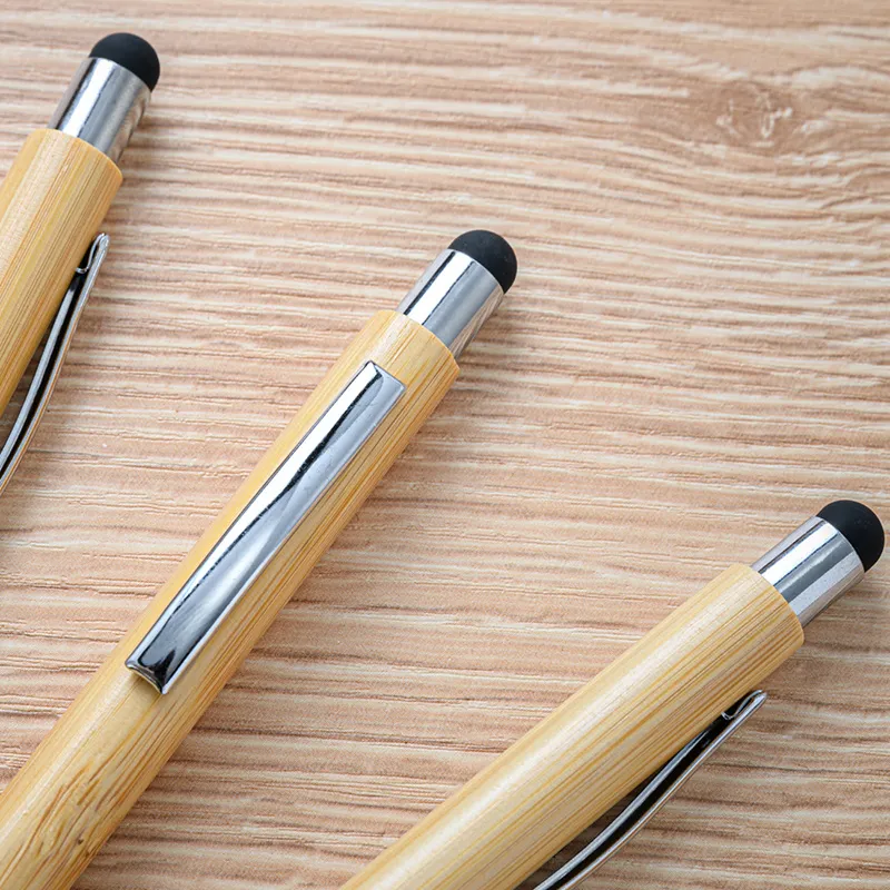 Stylos à bille de bambou multi-fonctionnal pour les employés de bureau de mariage Businet Business Advertising Hotel Writing Supplies