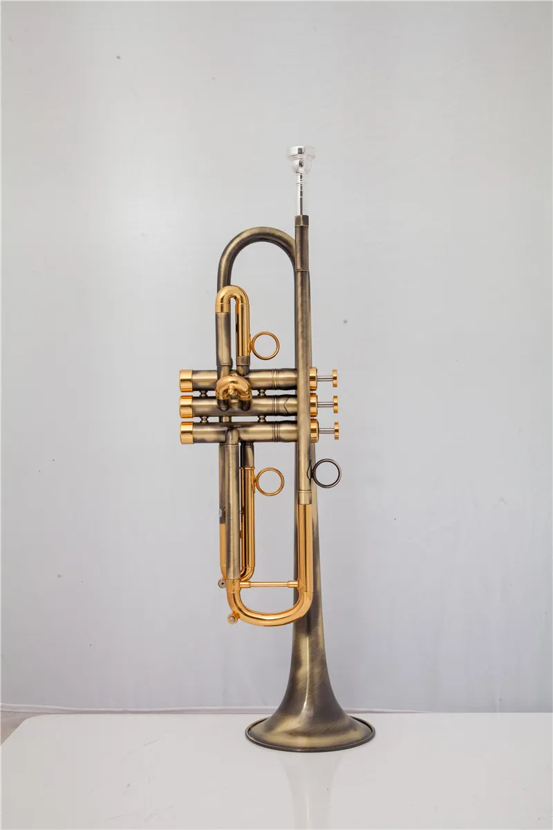Il belin instrumentos musicais de latão bb trompete exclusivo antigo superfície de simulação de cobre pequeno inventário de trompete bb