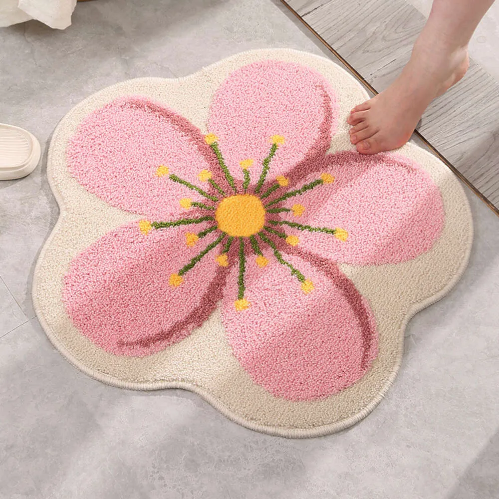 Modern Flocking Modeling Home Entry Floor Mat Bedroom Bathroom Door Water Absorption Non Slip Foot