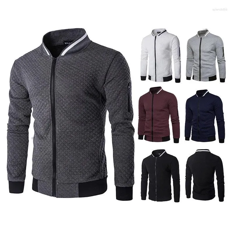 Herenjassen Voor Mannen Mode Casual Streetwear Herfst Lente Lange Mouw Zip Up Hoodies Grijs Zwart Wit Kleur 2023 3xl