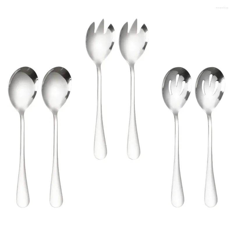 Forks Salad Spoon Serving Sporks Home Cutlery Cocktail Garnish Western Tableware Ice Cream Fork Solid Spoons