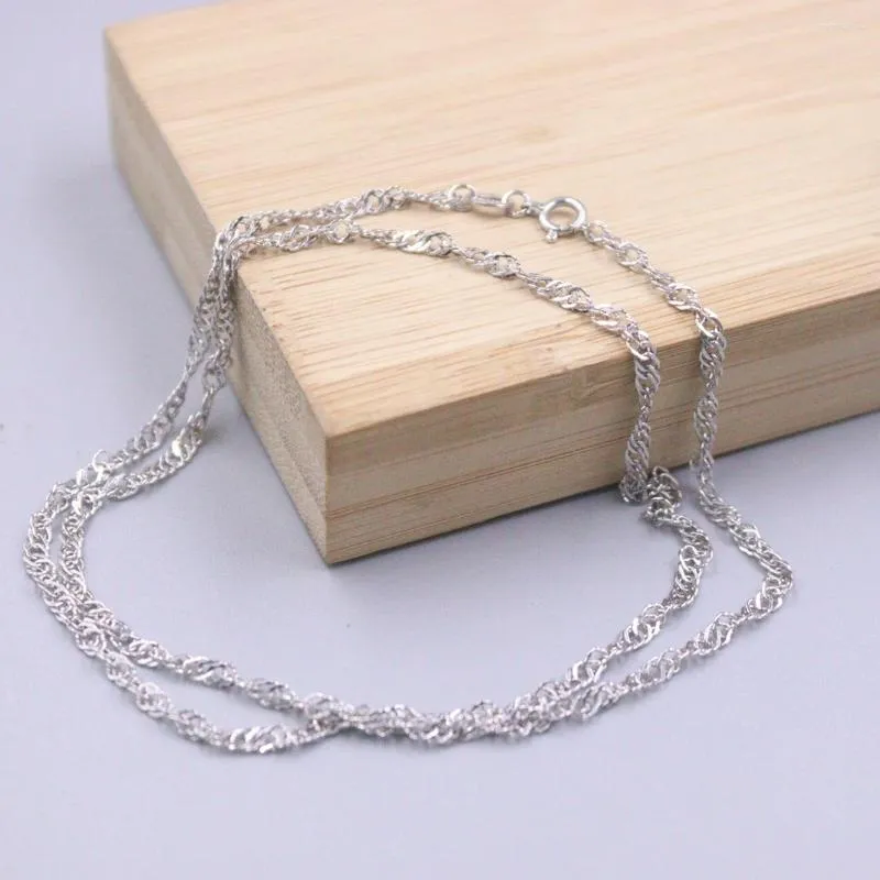 Chains Real Platinum Necklace Singapore Link 2.5mm Pure Platinum950 Stamp  Pt950 For Women Men 44cm Length Chain From Morriskitys, $302.23 | DHgate.Com