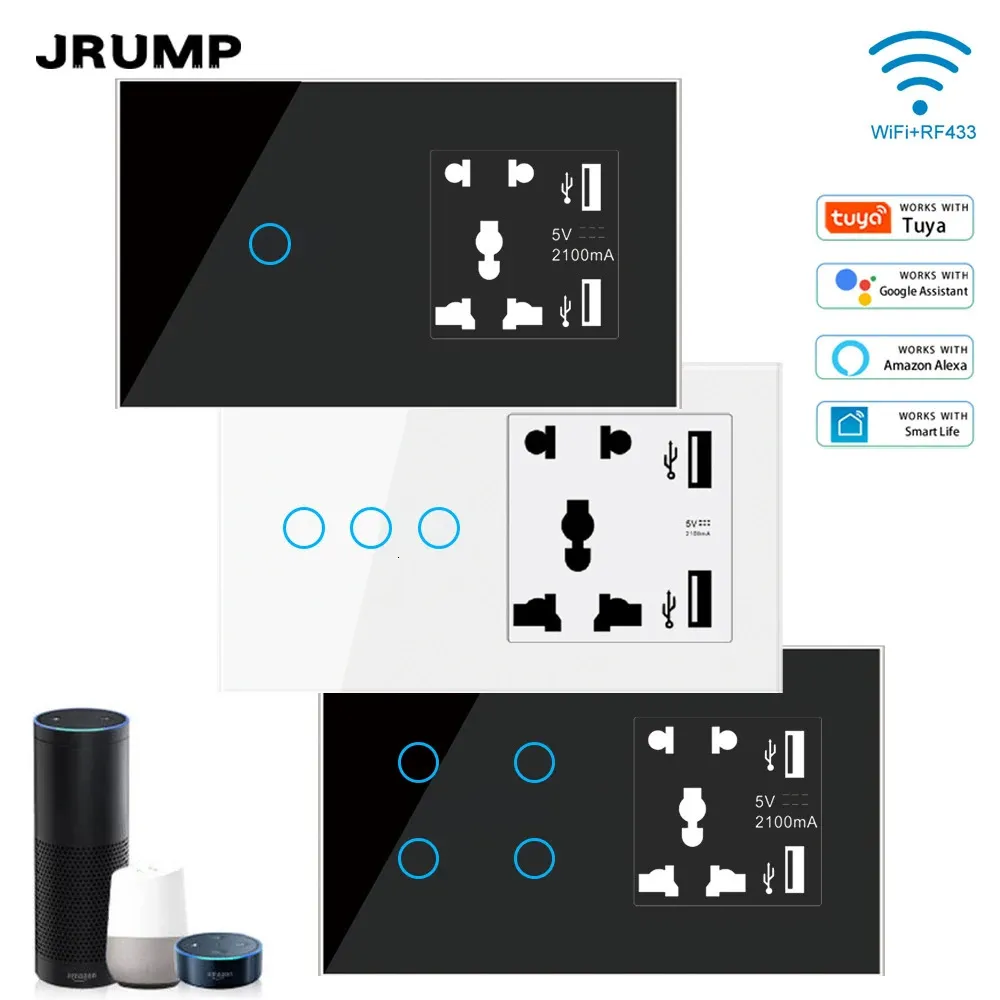 Alexa Smart Button With USB Hub, Smart Touch Switch & Socket: Voice ...