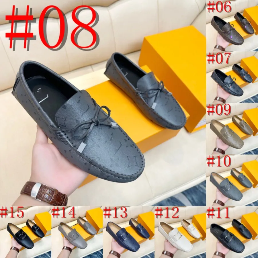 40odel Solid Luxury Loafers Weeding Dress Best Shoes Office Style äkta läder Original Fashion Designer Handgjorda manskor