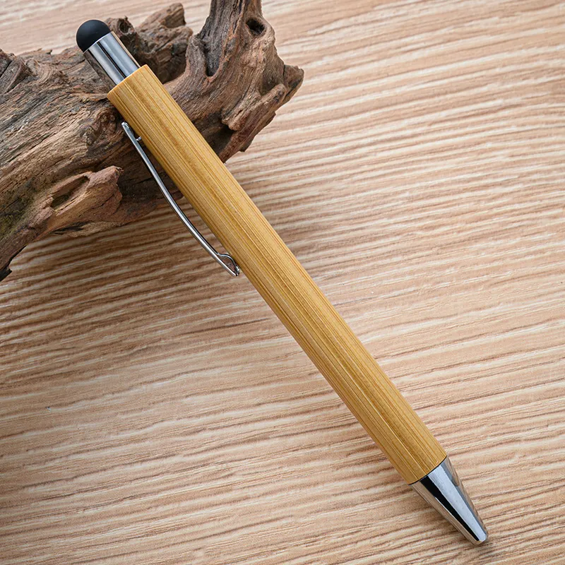 Stylos à bille de bambou multi-fonctionnal pour les employés de bureau de mariage Businet Business Advertising Hotel Writing Supplies