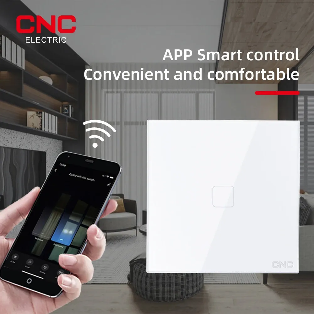 Interruttori Accessori CNC Smart Life Tuya Wifi Interruttore a parete 1 2 3 Gang Funziona con Alexa Google Home Wireless Improvement 231202