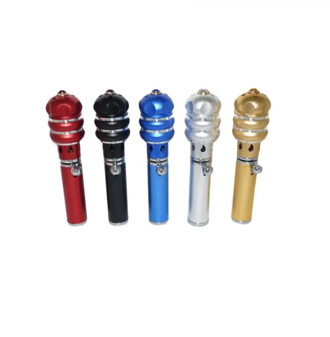 Latest Click N sneak a toke smoking Lighter metal pipe 5 Colors Incense Burner tobacco WindProof Torch Butane NO Gas Tool Accessories