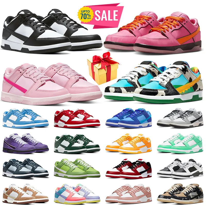 Men Women Panda lows Casual Shoes Active Fuchsia White Black Grey Fog Triple Pink Light Smoke Grey UNC Rose Whisper Medium Olive GAI mens trainer