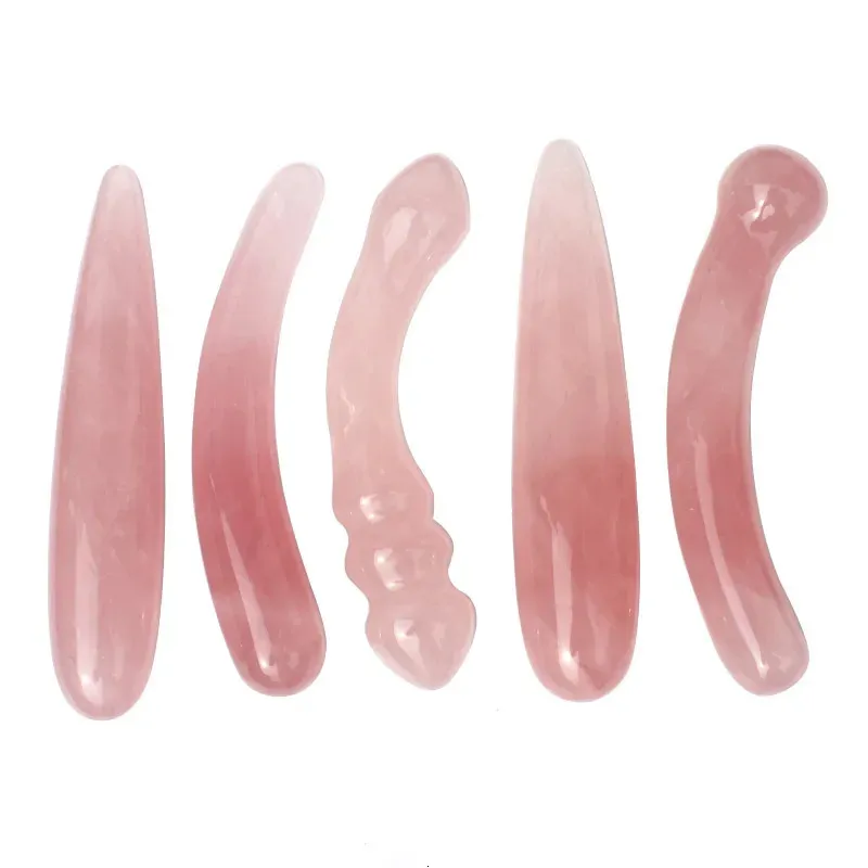 Massage Stones Rocks 1 Pcs Many Kinds Of Natural Rose Crystal Massage Yoni Wand 231202