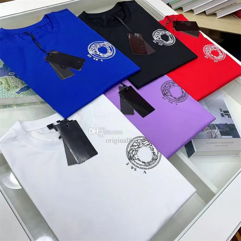 2023 Fashion Tasarımcı Erkek T Shirt Yüksek Kaliteli Yeni Kadın Mektup Baskı Kısa Kol Yuvarlak Boyun Pamuklu Tees Polo boyutu05