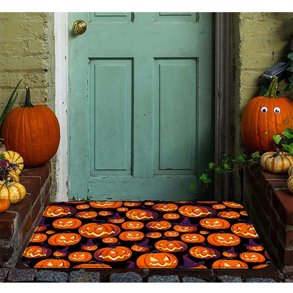 Halloween Decoratie Outdoor Mat Flanel Badkamer Huishoudelijke Entree Slaapkamer Absorberend Antislip Tapijt