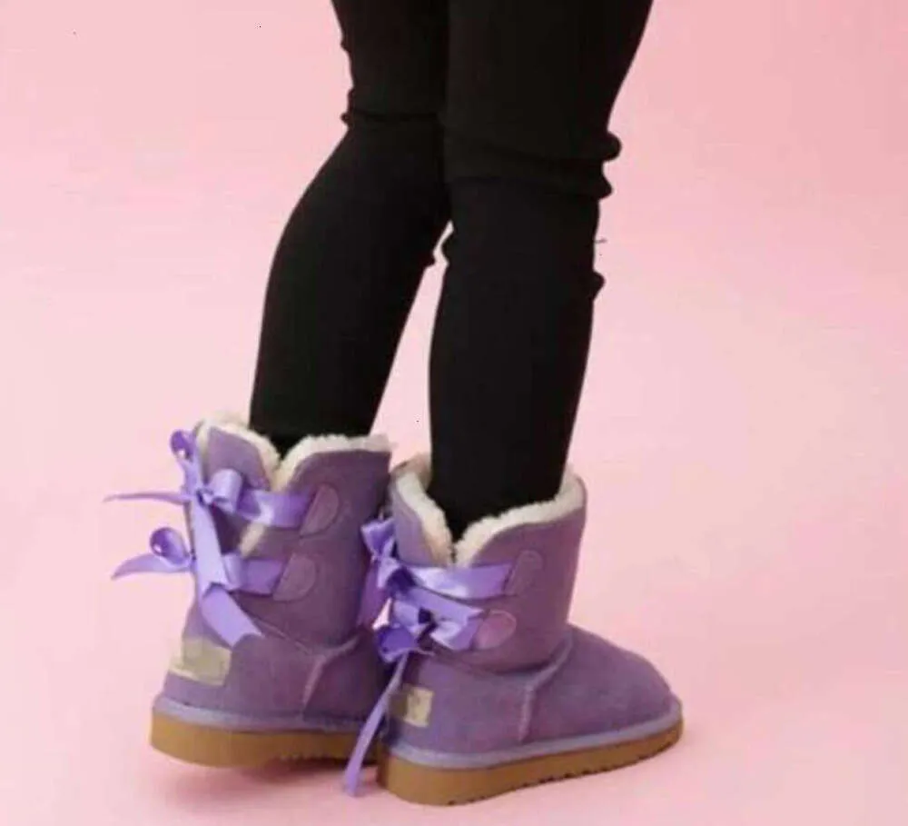 UG G Laarzen Kinderen Australië Snowboot Designer Kinderschoenen Winter Klassieke Ultra Mini Botton Baby Jongens Meisjes Enkellaarsjes Kid Bont Warm nieuw Hot koop 24