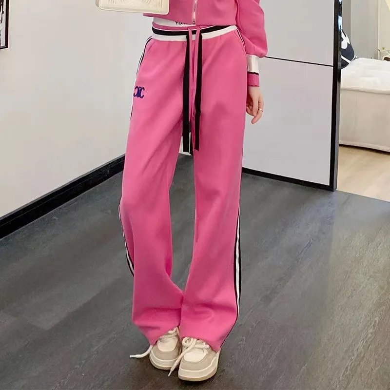 Womens High End Casual Sports Suit Fashionable Western Style Hooded