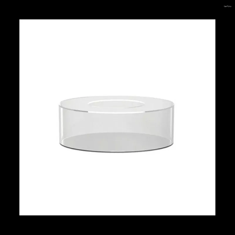 Bakeware Tools Acrylic Cake Display Board Round Tray Diy Refillable Base Clear Stand 15x15x5cm