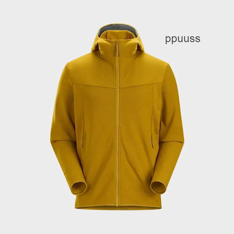 Mens Tech Fleece Hooded Sweater - Warm Wool Blend Jacket, Designer