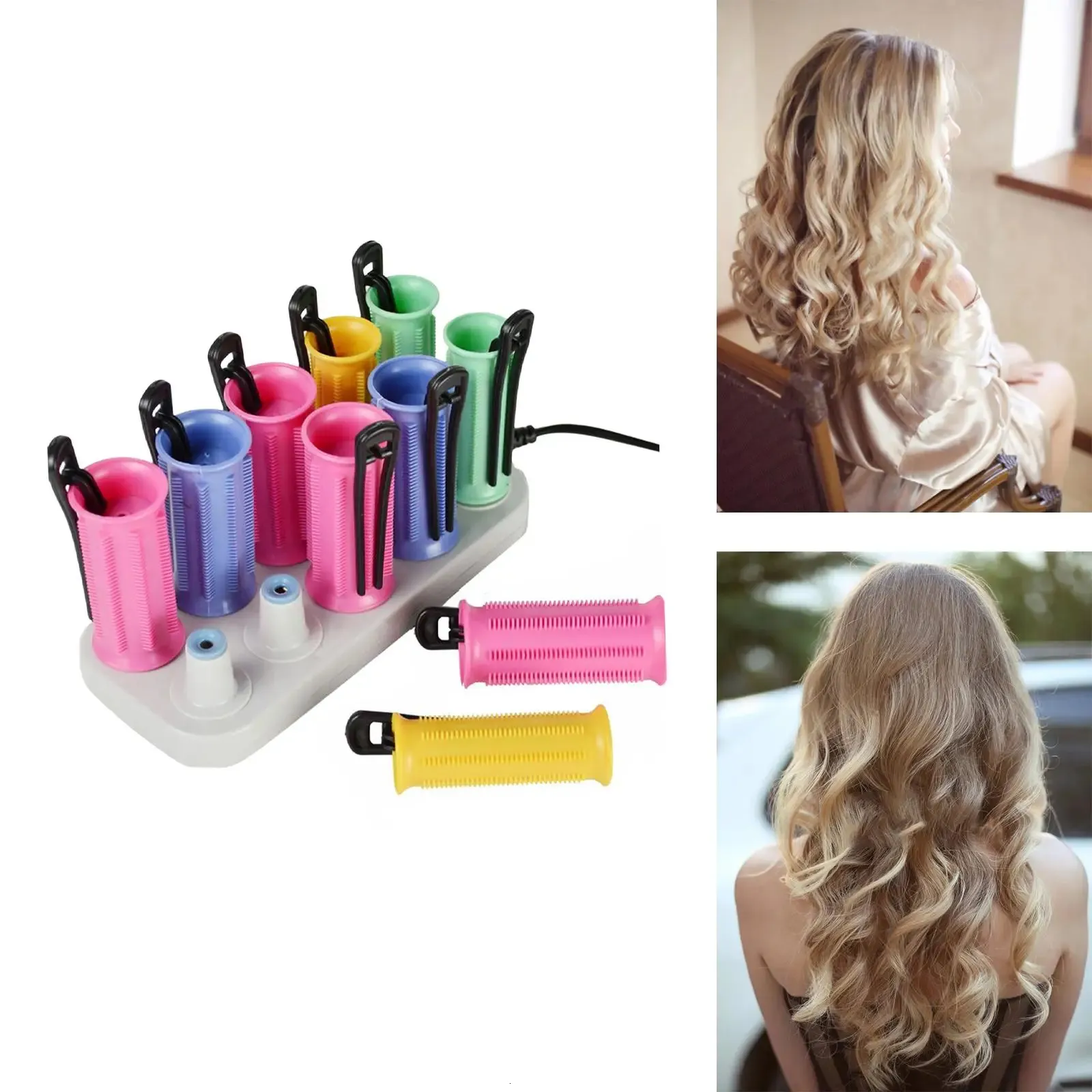 Professional Electric Heated Hair Rollers Hair Styling Tool Hair Tube for Women Curlers 20mm-30mm for Short Long Hair Waver