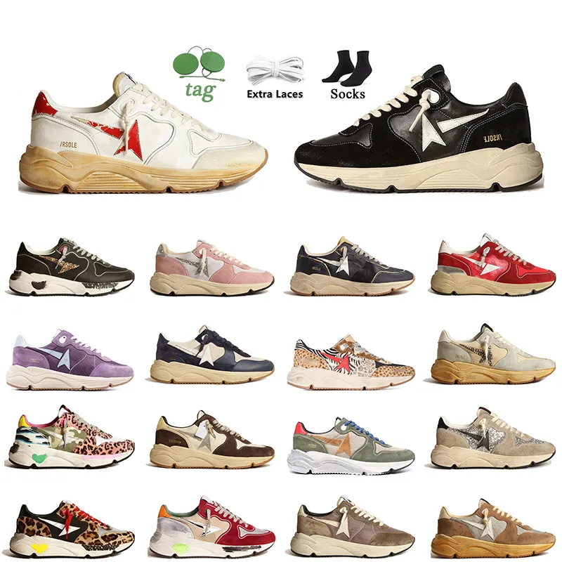 Designer Casual shoes Top OG Running sole stars Golden goode sneakers Fashion Women men Leather Horse Hair Suede Hand-Painted Beige do old dirty Flats Trainers