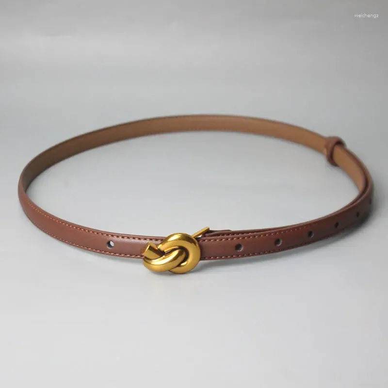 Femmes Véritable ceinture en cuir ceinture en or