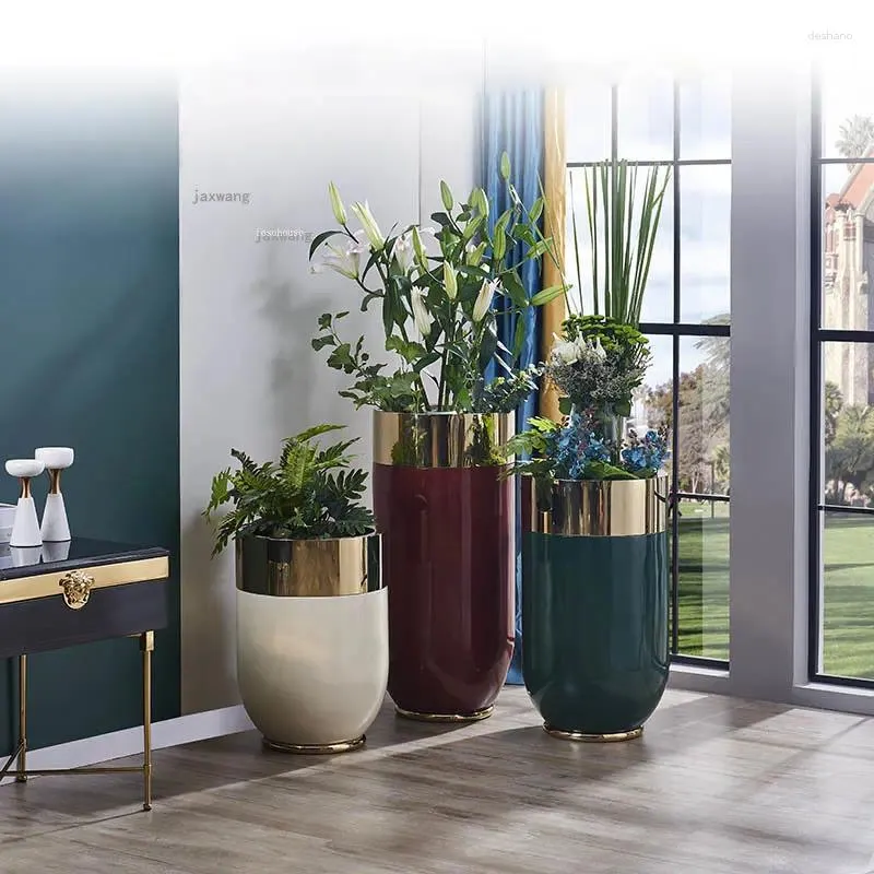 Vazen Licht Luxe Huis Tuin Vloer Bloempot Creatieve Binnenbalkon Slaapkamer Mode Kantoor Woonkamer Plantenvaas Decoratie