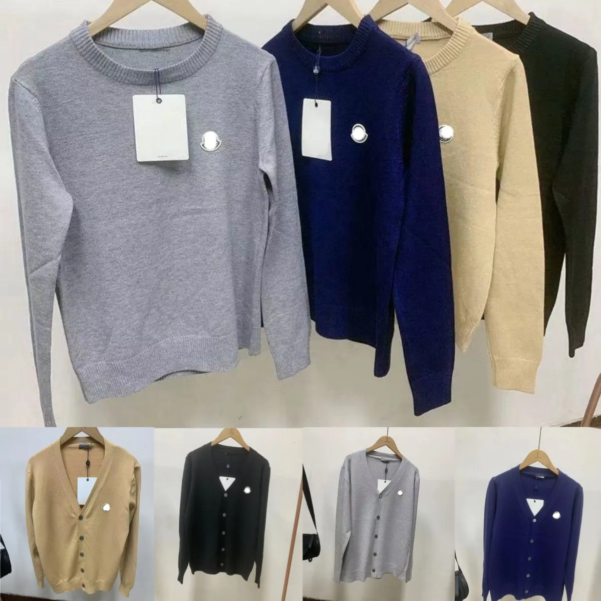 Tasarımcı Sweater Mens Sweater Hardigan Yün Külot Sweatshirtler Uzun Kollu Kazak Kadın Mürettebat Boyun V Boyun Sweaters Erkek Hoodies Üstler Artı Boyut 3xl