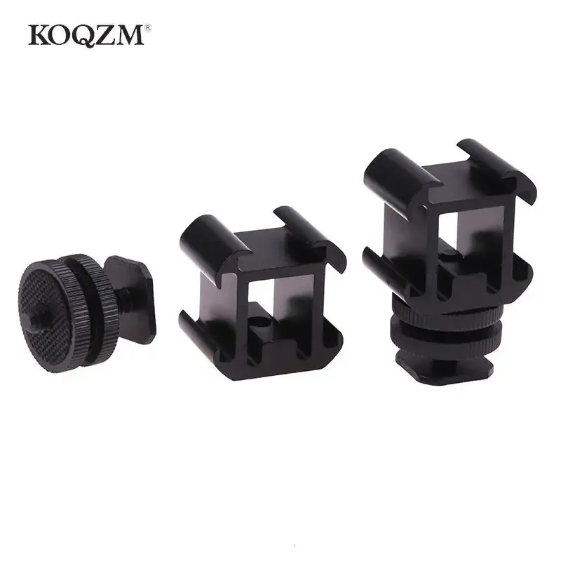 Support En L Pour Flash Appareil Photo – Adaptateur Double Griffe & Filetage 1/4 – Prise Verticale/horizontale Ergonomique