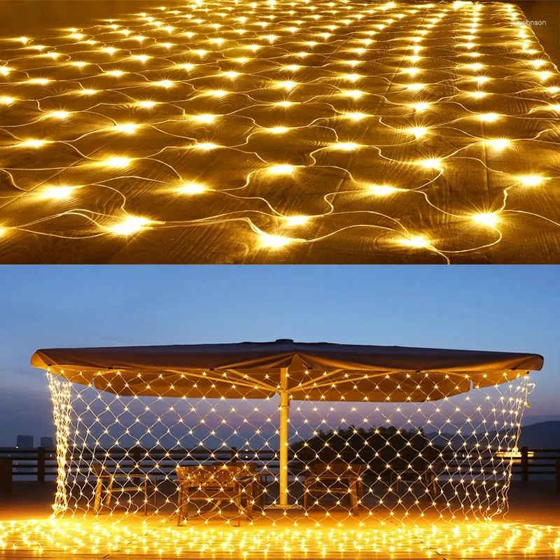 Strings Outdoor Garden Decorative Lamp LED Fishnet Light String Christmas Decoration For Home Bedroom Window Curtain