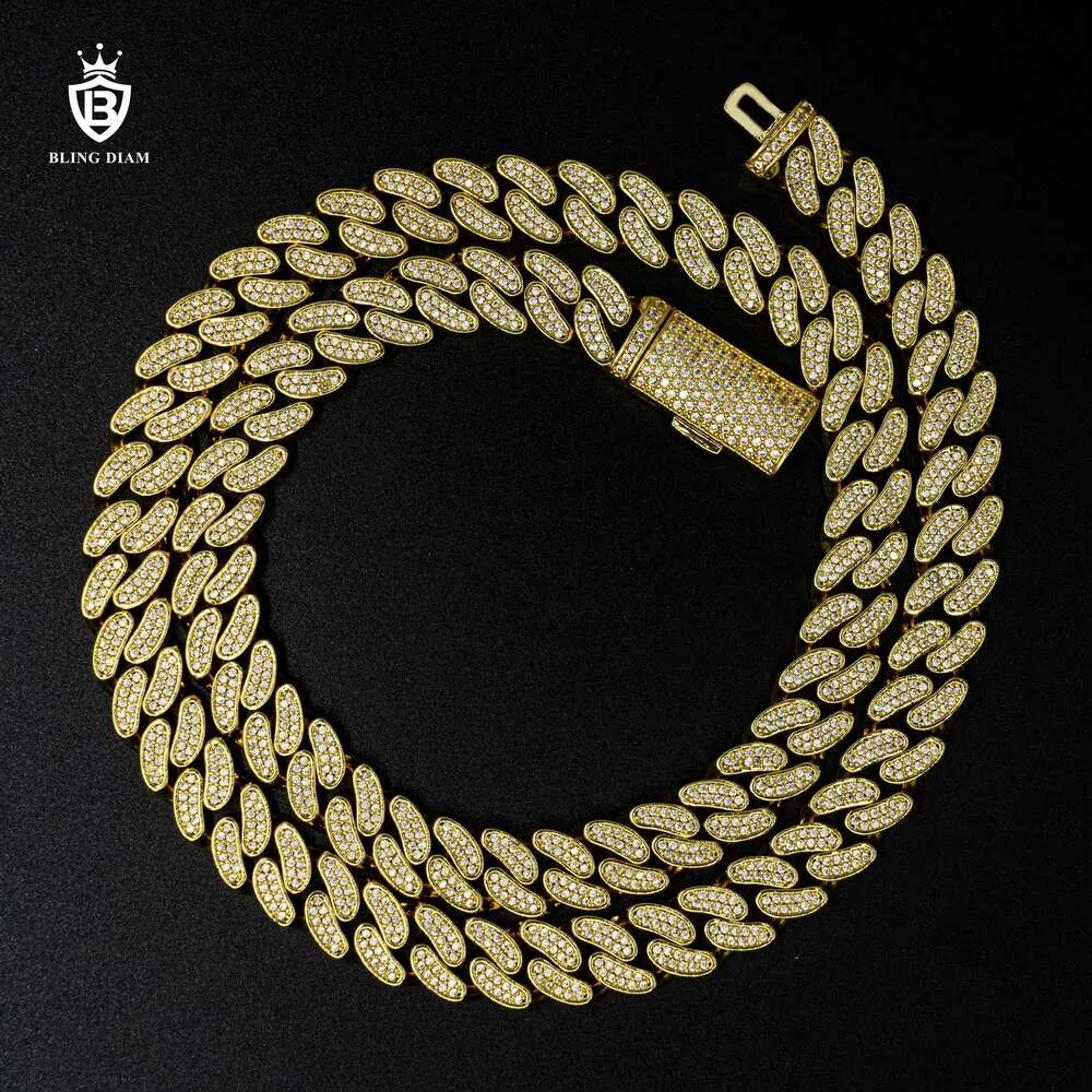 Moda jóias preço de atacado 10mm cz hip hop colar pulseira banhado a ouro sier cubana link chain