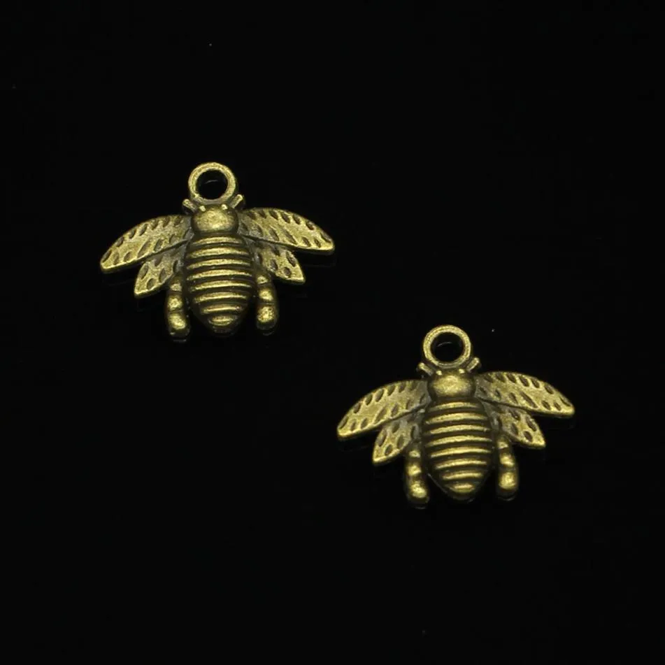 109pcs Zinc Alloy Charms Antique Bronze Plated bumblebee honey bee Charms for Jewelry Making DIY Handmade Pendants 21 16mm269s