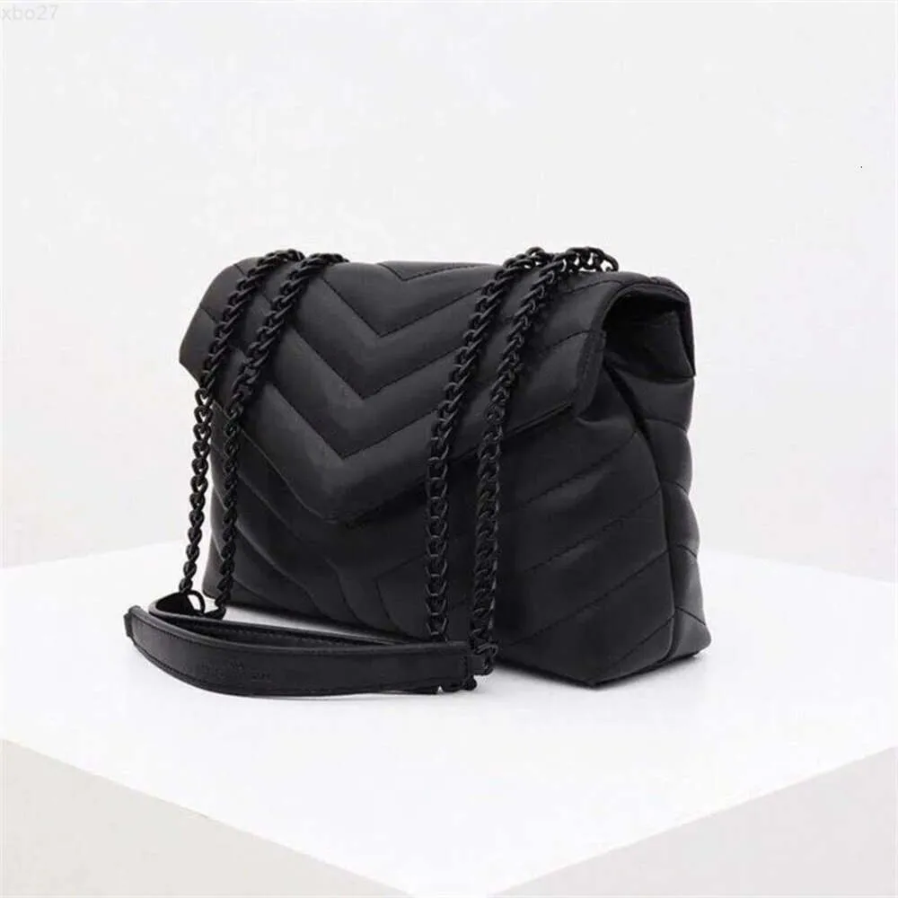 10A 2023 Vente chaude Sacs à bandoulière de luxe Sac à main Marque Loulou YShaped Designer Fashion Couture Cuir Dames Chaîne en métal Noir Clamshell Grossiste Messenger Chaîne B