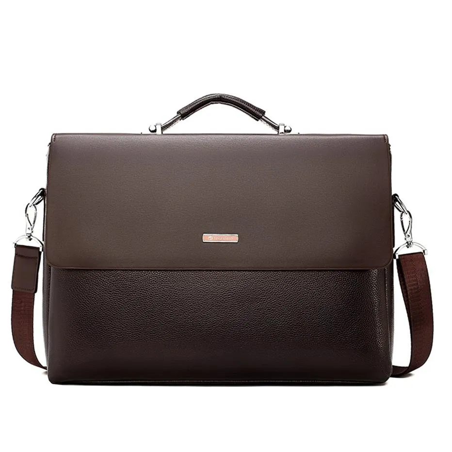 Business Men Portcase Leather Laptop Handbag Casual Man Bag For Lawyer Shoulder Bag Man Office Tote Messenger235L