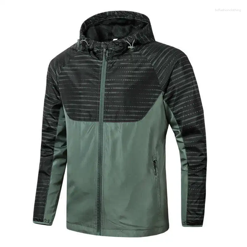 Vestes masculines 2023 printemps automne quatre saisons veste mince veste à capuche arc de luxe en plein air zip cardigan mogger décontracté haut de gamme