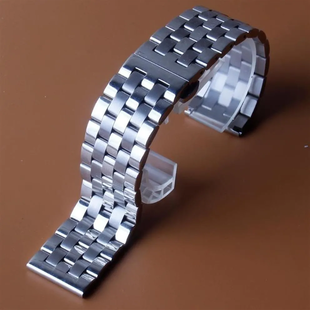 Watch Bands Stainless Steel Watchbands Bracelet Women Men Silver Solid Links Metal Strap 16mm 18mm 19mm20mm 21mm 22mm 24mm Accesso3304