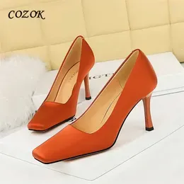 Dress Shoes Casual OL Fashion High Heels Sexy Vintage Elegant Women 2023